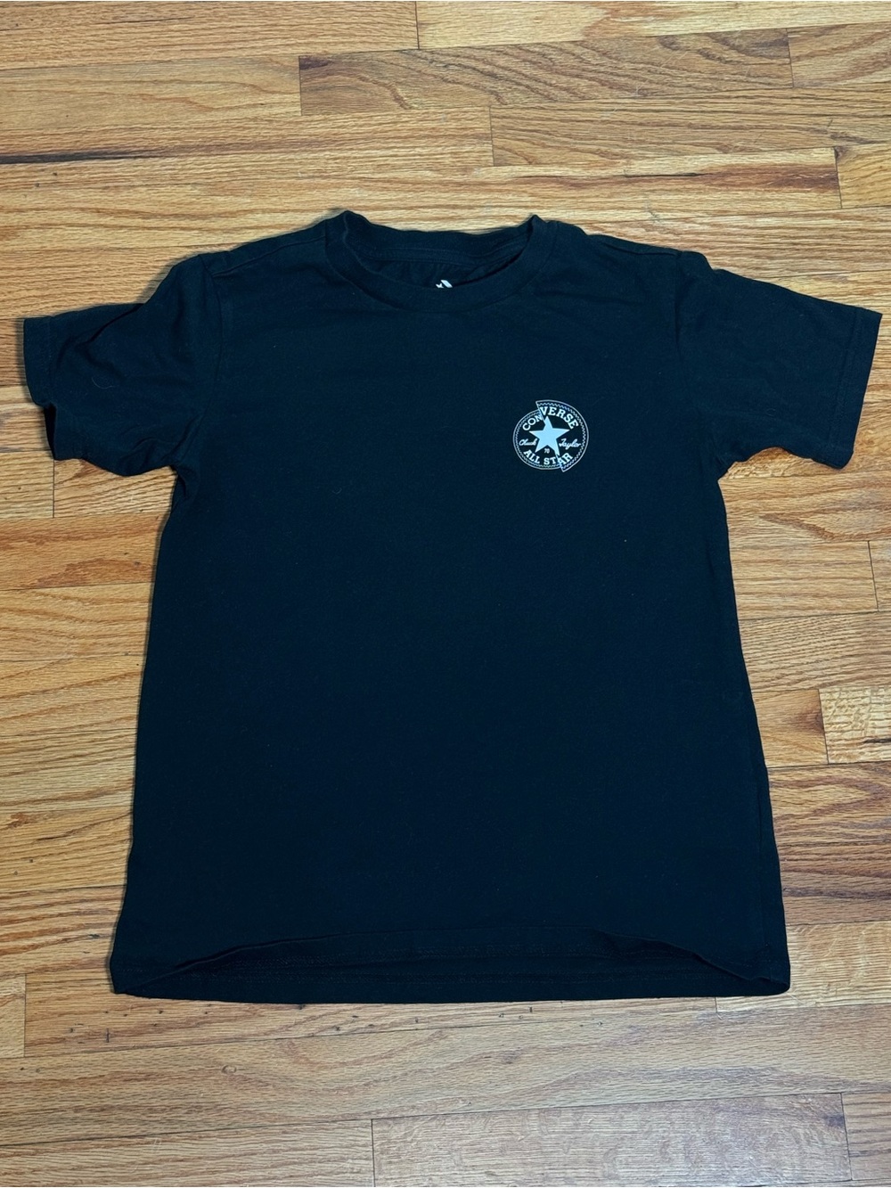 Converse Black Short-Sleeve Chest Logo Tee